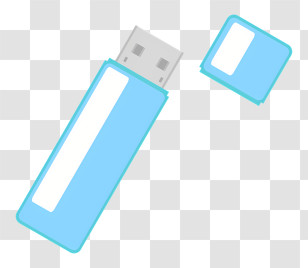 It - Blue USB Drive Transparent PNG