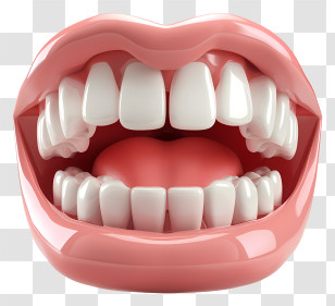 Cartoon Mouth - Open Mouth With Teeth Illustration Transparent PNG