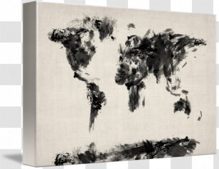 World Map Canvas Print Picture Frames - Wall Decal Transparent PNG