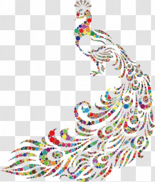 Peafowl Art Painting Wall Decal Drawing - Point - Vector Color Peacock Transparent PNG