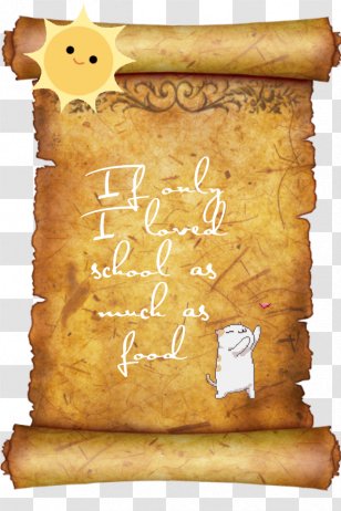 Printing And Writing Paper Parchment Scroll Notebook - Pens Transparent PNG