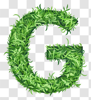 Letter G - Green Leafy Letter G Transparent PNG