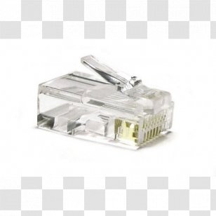 Electrical Connector 8P8C Category 5 Cable Twisted Pair - Silver Transparent PNG