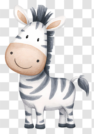 Cute Funny Zebra - Cute Cartoon Zebra Transparent PNG