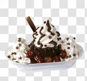 Sundae Chocolate Ice Cream Black Forest Gateau Frozen Yogurt - Parfait Transparent PNG