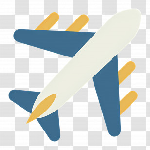 Aeroplane - Blue And White Airplane Illustration Transparent PNG