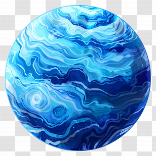 Planet - Blue Swirled Planet Transparent PNG