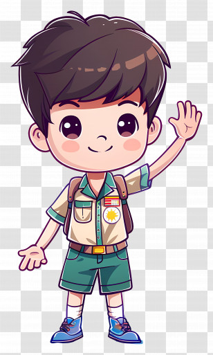 Baby Boy - Boy Scout Saluting Transparent PNG