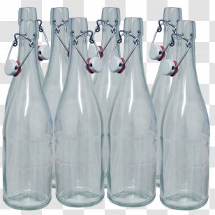Glass Bottle Beer Wine Plastic - Tableware Transparent PNG