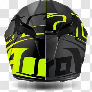Motorcycle Helmets AIROH Racing Helmet - Yellow Transparent PNG