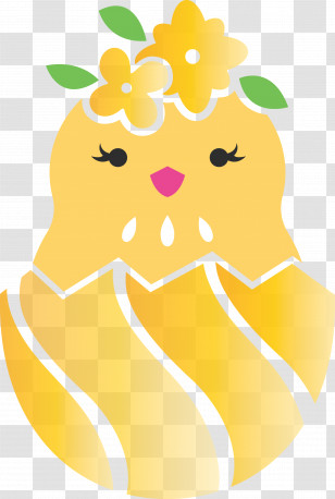Chick In Eggshell Easter Day Adorable Chick Transparent PNG