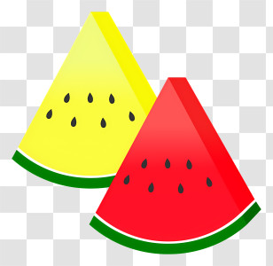 Food - Colorful Watermelon Slices Transparent PNG