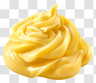 Mashed Potatoes - Swirl Of Yellow Cream Transparent PNG