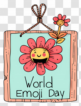 World Emoji Day - World Emoji Day Celebration Sign Transparent PNG