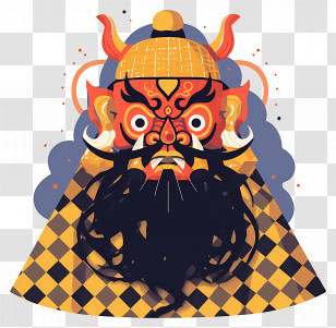 Nian Mask - Traditional Cultural Mask Transparent PNG