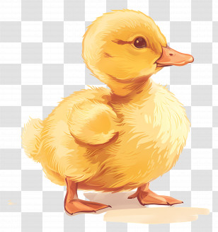 Baby Duck - Cute Yellow Duckling Illustration Transparent PNG