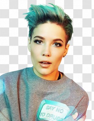 Halsey Hairstyle Short Hair Pixie Cut - Spray Transparent PNG