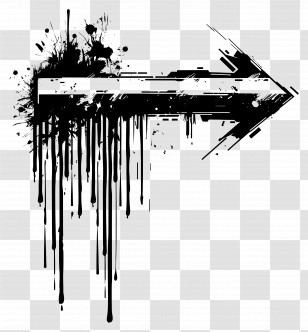 Grunge Arrow - Black Arrow Pointing Right Transparent PNG