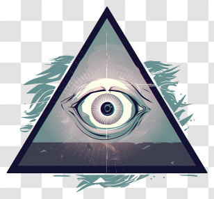 All Seeing Eye - Eye In Triangle Symbol Transparent PNG