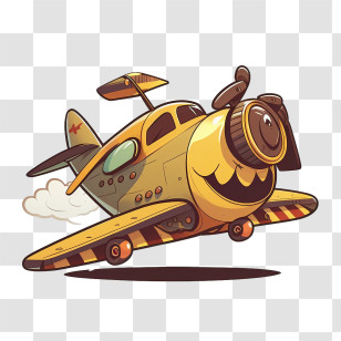 Cartoon Airplane
 - Cute Vintage Cartoon Airplane Illustration Transparent PNG