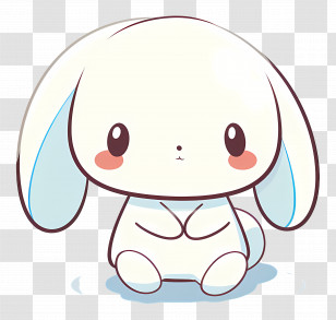 Cinnamoroll - Adorable White Kawaii Bunny Design Transparent PNG