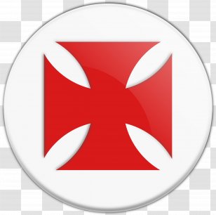 Crusades Middle Ages Symbol Knights Templar - Red - Cross On Transparent PNG