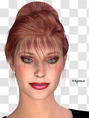 Brown Hair Coloring Bangs - Chin Transparent PNG