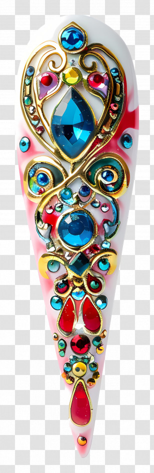 Nail Polish - Ornate Colorful Jewelry Illustration Transparent PNG