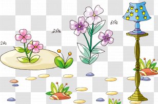 Floral Design Green Flower - Flowerpot - Collection Of Flowers And Grass Transparent PNG