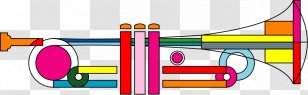 Trumpet Clip Art - Line - Cliparts Transparent PNG