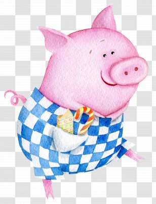 Domestic Pig Birthday Greeting Card Illustration - Peppa - Cartoon Transparent PNG