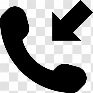 Telephone Call Mobile Phones - Text - Monochrome Transparent PNG