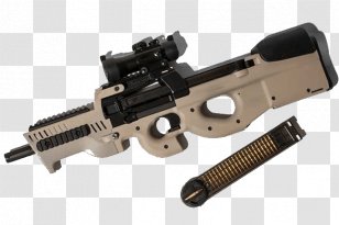 Trigger FN P90 PS90 Firearm Weapon - Silhouette Transparent PNG