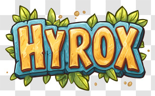 Hyrox - Hyrox Logo With Leaf Design Transparent PNG