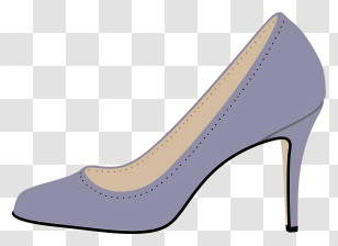 High Heeled Shoe - Stylish Blue High Heel Shoe Illustration Transparent PNG