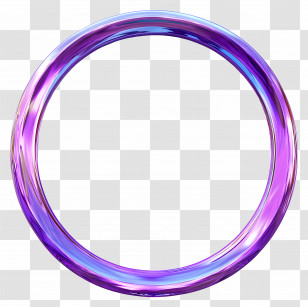 Circle Frame - Purple Gradient Circular Frame With Metallic Shine Transparent PNG