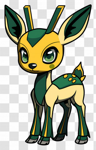 Cartoon Deer - Cute Cartoon Deer Character Illustration Transparent PNG