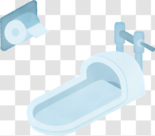 Icon - Modern Bidet With Toilet Paper Transparent PNG