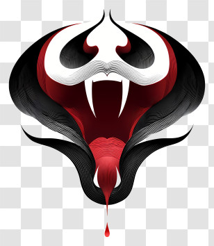 Dracula - Vampire Symbol With Fangs And Blood Transparent PNG