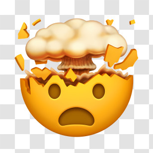 Emoji - Mind Blown Emoji With Exploding Head Transparent PNG