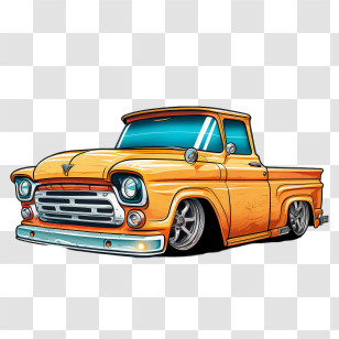 Cartoon Car
 - Yellow Pickup Truck Cartoon Transparent PNG