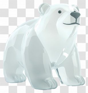 Ice Bear - Polar Bear Cartoon Illustration Transparent PNG