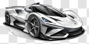 Lotus Evija - Luxury Sports Car Digital Illustration Transparent PNG