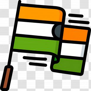 India Flag - Waving Indian Flag With Tricolor Design Transparent PNG