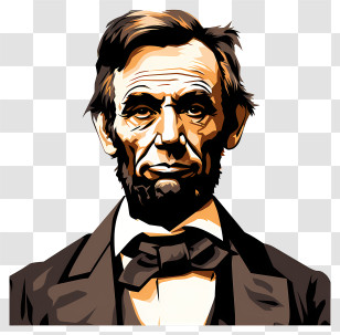 Abraham Lincoln Portrait - Illustration Of Historical Figure Transparent PNG