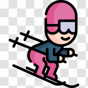 Skier - Person Skiing In Winter Transparent PNG