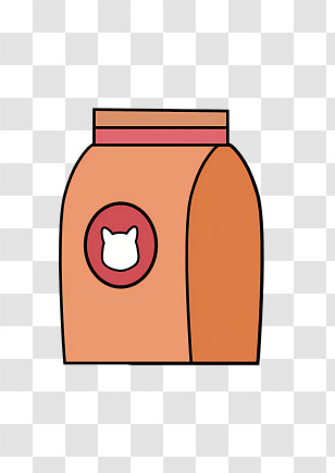 Pink Bag - Cat Food Bag Illustration Transparent PNG
