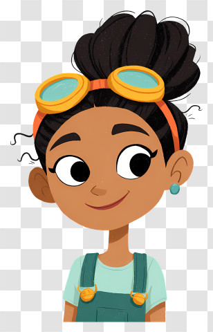 Jasmine Williams - Inventive Girl With Goggles Transparent PNG