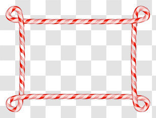 Black Background - Festive Candy Cane Frame For Christmas Transparent PNG
