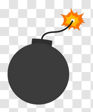 Timer Bomb - Cartoon Bomb With Lit Fuse Transparent PNG